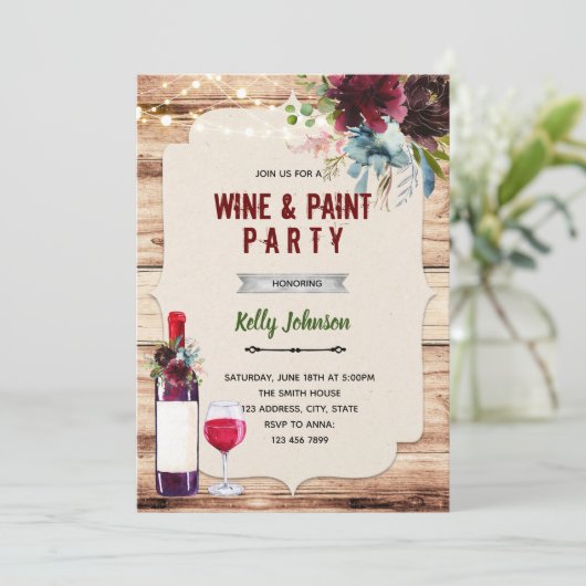 Thema voor groene wijn met vuursteentje kaart (Staand voorkant)