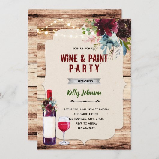 Thema voor groene wijn met vuursteentje kaart (Voorkant / Achterkant)