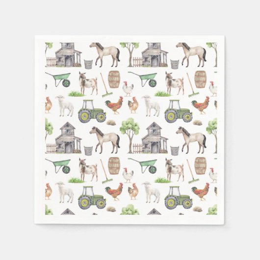 Thema voor het traceren van schapen- en landbouwhu servet (Voorkant)