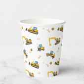 Thema voor kabelpartijenbevoorrading bouwvuilopleg papieren bekers (Achterkant)