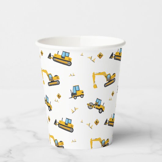 Thema voor kabelpartijenbevoorrading bouwvuilopleg papieren bekers (Links)