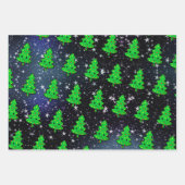 Thema voor kerstboomstructuur Merry Emerald Inpakpapier Vel (Voorkant 2)