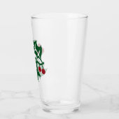 Thema voor kerstfeestdag in Groene Holly Red Berri Glas (Links)
