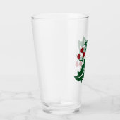Thema voor kerstfeestdag in Groene Holly Red Berri Glas (Rechts)