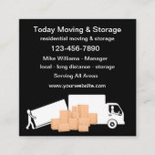 Thema voor koel- en verplaatsing en opslag vierkante visitekaartje (Voorkant)