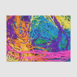 Thema voor kruising met Garens en breiwerk Tissuepapier