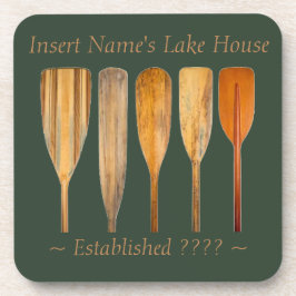 Thema voor Lake House Oars Bier Onderzetter