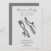 Thema voor maaltijd voor monochrome messenmakersge kaart (Voorkant / Achterkant)