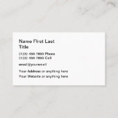 Thema voor mariene botten visitekaartje (Achterkant)