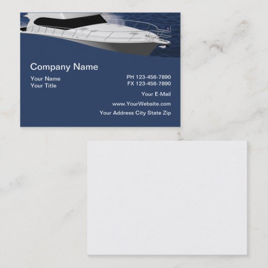 Thema voor mariene botten visitekaartje (Voorkant / Achterkant)