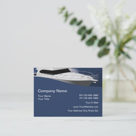 Thema voor mariene botten visitekaartje (Staand voorkant)