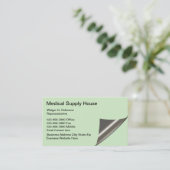 Thema voor medische levering Pagina Curl Grafisch Visitekaartje (Staand voorkant)