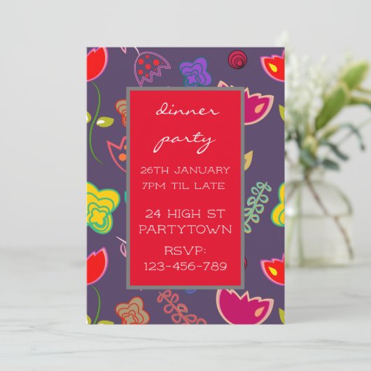 Thema voor moderne kleurrijke thematormatronen kaart (Staand voorkant)