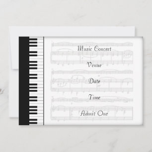 Thema voor muziekopname Ticket Piano