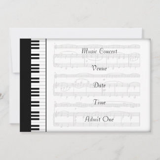 Thema voor muziekopname Ticket Piano
