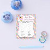 Thema voor pastel roze stekelboomkorren Baby showe Flyer (Enkel)