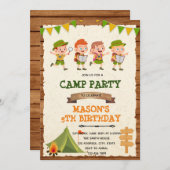 Thema voor rekruteringskamp scout Uitnodiging (Voorkant / Achterkant)