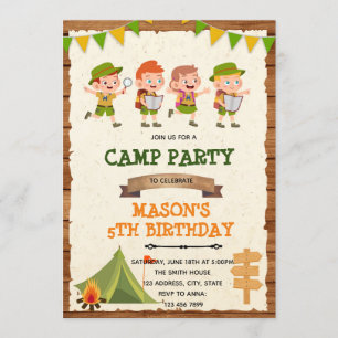 Thema voor rekruteringskamp scout Uitnodiging