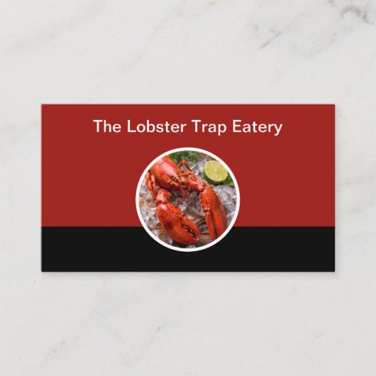 Thema voor restaurants en cafetaria's visitekaartje (Voorkant)