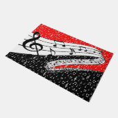 Thema voor rode en zwarte muziek deurmat (Schuin)