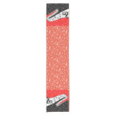 Thema voor rode en zwarte muziek korte tafelloper (Voorkant)