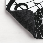 Thema voor rode en zwarte muziek muismat (Hoek)