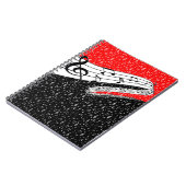 Thema voor rode en zwarte muziek notitieboek (Linkerzijde)