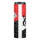 Thema voor rode en zwarte muziek thermosbeker (Achterkant)