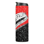 Thema voor rode en zwarte muziek thermosbeker (Geroteerd rechts)