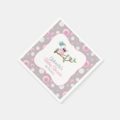 Thema voor roze en grijze Baby Baby shower Servetten (Hoek)