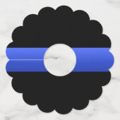 Thema voor Thin Blue Line Police Wijnglaslabel (Voorkant)