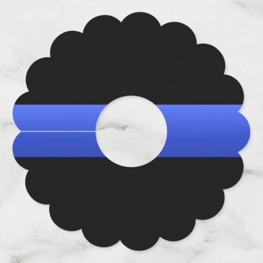 Thema voor Thin Blue Line Police Wijnglaslabel (Achterkant)