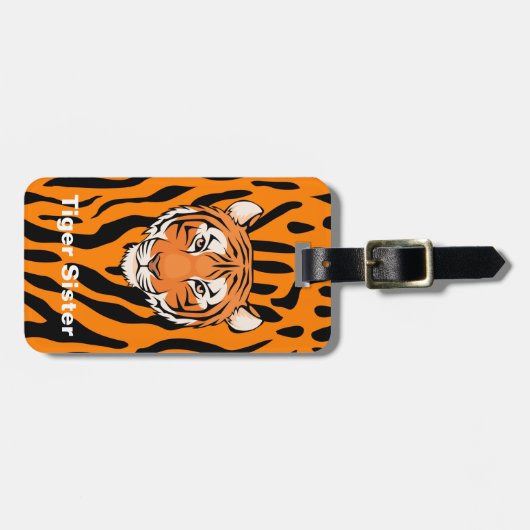 Thema voor tweezijdig bagagelabel "tijger zuster" (Voorkant horizontaal)