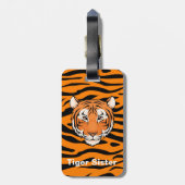Thema voor tweezijdig bagagelabel "tijger zuster" (Achterkant verticaal)