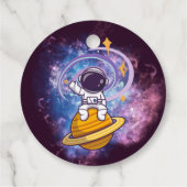 Thema voor ultraruimteraketten op takoeken bedankjes labels (Achterkant)