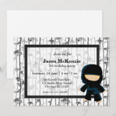 Thema voor verjaardag van Ninja Kaart (Voorkant / Achterkant)