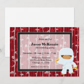 Thema voor verjaardag van Ninja Kaart (Voorkant / Achterkant)