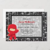 Thema voor verjaardag van Ninja Kaart (Voorkant / Achterkant)