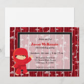 Thema voor verjaardag van Ninja Kaart (Voorkant / Achterkant)