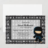 Thema voor verjaardag van Ninja Kaart (Voorkant / Achterkant)