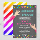 Thema voor vijf meisjes kaart (Voorkant / Achterkant)