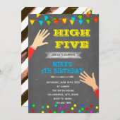 Thema voor vijfjarige verjaardag kaart (Voorkant / Achterkant)