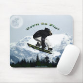 Thema voor wintersport in de wintersnede Cool Snow Muismat (Met muis)