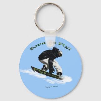 Thema voor wintersport in de wintersnede Cool Snow Sleutelhanger