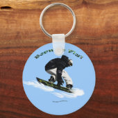 Thema voor wintersport in de wintersnede Cool Snow Sleutelhanger (Voorkant)
