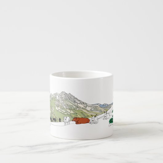 Thema voor Zuid-Italië Espresso Cup Kop (Voorkant)