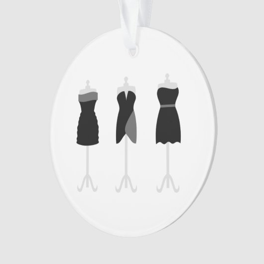 Thema voor zwarte en witte Mode Ornament (voorkant)