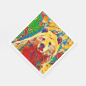 Thema waterverf digitale beren papieren servetten (Hoek)