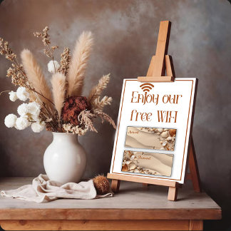 Thema Wifi Bord aan Zee Poster