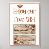 Thema Wifi Bord aan Zee Poster (Voorkant)